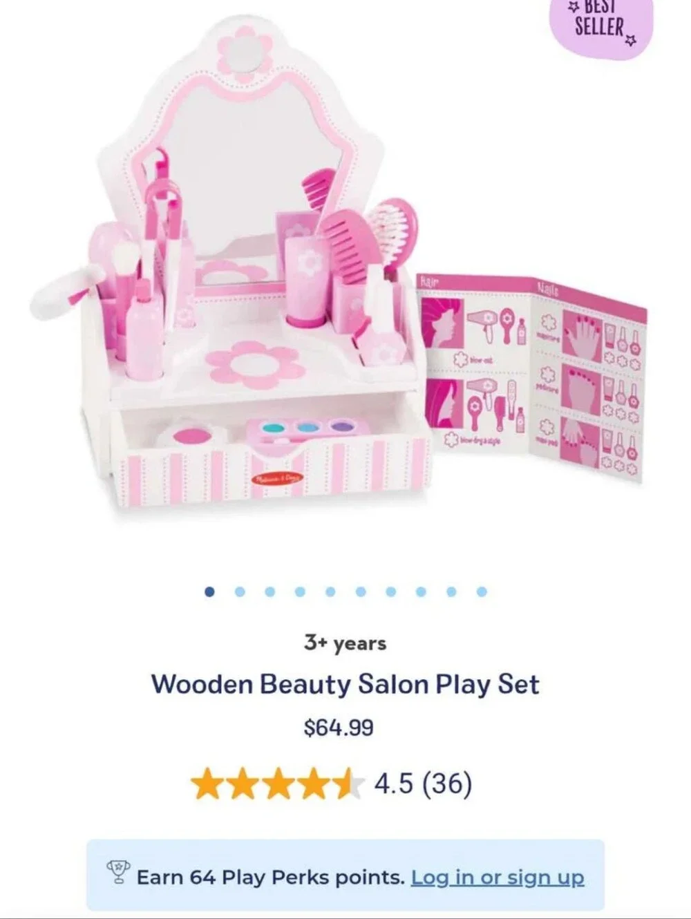 Melissa and Doug wood vanity makeup set